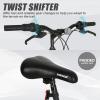 imageWEIZE Mountain Bike 26275 inch Outdoor Cycling Bike18SpeedHighCarbon SteelDual Full Suspension Adjustable Ergonomic Seat for Men Women Adult MTB Bicycle with Suspension ForkSleek ColorsMatte Black