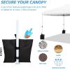 imageWEIZE Pop up Canopy Tent 10x10ft 1Button Push Setup Instant Portable Shelter Adjustable Height Portable Roller Bag 4 Weight Bags Guy Ropes ampamp Stakes Included BlueWhite
