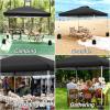 imageWEIZE Pop up Canopy Tent 10x10ft 1Button Push Setup Instant Portable Shelter Adjustable Height Portable Roller Bag 4 Weight Bags Guy Ropes ampamp Stakes Included Black