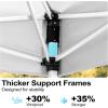 imageWEIZE Pop up Canopy Tent 10x10ft 1Button Push Setup Instant Portable Shelter Adjustable Height Portable Roller Bag 4 Weight Bags Guy Ropes ampamp Stakes Included BlueBlack