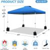 imageWEIZE Pop up Canopy Tent 10x10ft 1Button Push Setup Instant Portable Shelter Adjustable Height Portable Roller Bag 4 Weight Bags Guy Ropes ampamp Stakes Included BlueBlue