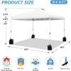imageWEIZE Pop up Canopy Tent 10x10ft 1Button Push Setup Instant Portable Shelter Adjustable Height Portable Roller Bag 4 Weight Bags Guy Ropes ampamp Stakes Included BlueWhite