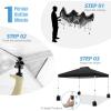 imageWEIZE Pop up Canopy Tent 10x10ft 1Button Push Setup Instant Portable Shelter Adjustable Height Portable Roller Bag 4 Weight Bags Guy Ropes ampamp Stakes Included Black