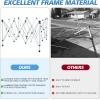 imageWEIZE Pop up Canopy Tent 10x10ft 1Button Push Setup Instant Portable Shelter Adjustable Height Portable Roller Bag 4 Weight Bags Guy Ropes ampamp Stakes Included BlueWhite