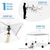 imageWEIZE Pop up Canopy Tent 10x10ft 1Button Push Setup Instant Portable Shelter Adjustable Height Portable Roller Bag 4 Weight Bags Guy Ropes ampamp Stakes Included BlueWhite