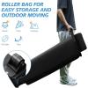 imageWEIZE Pop up Canopy Tent 10x10ft 1Button Push Setup Instant Portable Shelter Adjustable Height Portable Roller Bag 4 Weight Bags Guy Ropes ampamp Stakes Included Black