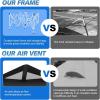 imageWEIZE Pop up Canopy Tent 10x10ft 1Button Push Setup Instant Portable Shelter Adjustable Height Portable Roller Bag 4 Weight Bags Guy Ropes ampamp Stakes Included BlueBlack