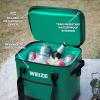 imageWEIZE Premium Deep Freeze Welded SoftSided Cooler 48H Ice Retention 24 Can Camping ampamp Beach Cooler HeavyDuty Waterproof TPU Exterior ampamp Seams CrushProof Insulation LeakProof Zipper GreenGreen