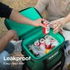 imageWEIZE Premium Deep Freeze Welded SoftSided Cooler 48H Ice Retention 24 Can Camping ampamp Beach Cooler HeavyDuty Waterproof TPU Exterior ampamp Seams CrushProof Insulation LeakProof Zipper GreenGreen