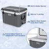 imageWEIZE UltraLight Hard Cooler 55Quart Insulated Ice Chest with Bottle Opener Keeps Cold up to 7 Days for Camping Fishing Beach 30 Lighter Than Standard Coolers