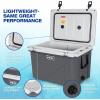 imageWEIZE UltraLight Hard Cooler 55Quart Insulated Ice Chest with Bottle Opener Keeps Cold up to 7 Days for Camping Fishing Beach 30 Lighter Than Standard Coolers