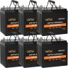 imageWeize 8V Golf Cart Battery 182AH BCI Group GC8 High Capacity ampamp Maintenance Free Deep Cycle AGM Scrubber Battery6 Pack