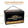 imageWeize BCI Group 31M Dual Purpose AGM Battery 240RC 825CCA 12V 110AH Starter ampamp Deep Cycle Sealed Marine ampamp RV BatteryGroup 31M Battery