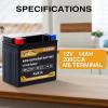 imageWeize Platinum AGM Battery BCI Group 24F Automotive Battery 120RC 710CCA 36 Months Warranty Dimensions 1075quot L x 681quot W x 898quot HAUX14