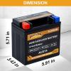 imageWeize Platinum AGM Battery BCI Group 24F Automotive Battery 120RC 710CCA 36 Months Warranty Dimensions 1075quot L x 681quot W x 898quot HAUX14