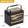imageWeize Platinum AGM Battery BCI Group 24F Automotive Battery 120RC 710CCA 36 Months Warranty Dimensions 1075quot L x 681quot W x 898quot HGroup Size 24F