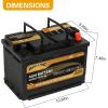 imageWeize Platinum AGM Battery BCI Group 24F Automotive Battery 120RC 710CCA 36 Months Warranty Dimensions 1075quot L x 681quot W x 898quot HGroup Size 48