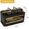 imageWeize Platinum AGM Battery BCI Group 24F Automotive Battery 120RC 710CCA 36 Months Warranty Dimensions 1075quot L x 681quot W x 898quot HGroup Size 49