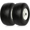image2 Pack WEIZE 15x6006 Tire and Wheel Assembly Replacement Riding Lawn Mower Front Tires Compatible with Craftsman Riding Lawn Mowers 3quot centered Hub 34quot BushingWhite