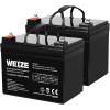 imageWEIZE 12V 35AH Deep Cycle Battery for Scooter Pride Mobility Jazzy Select Electric Wheelchair Set of 235Ah