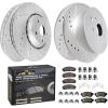 imageWEIZE Front Truck ampamp Tow Brake Kit Carbon Fiber Ceramic Brake Pads ampamp DrilledSlotted Brake Rotors Replacement For Ford F150 F150 20102020 Expedition Lincoln NavigatorSienna Hilghlander 1117 FrontRear