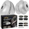 imageWEIZE Front Truck ampamp Tow Brake Kit Carbon Fiber Ceramic Brake Pads ampamp DrilledSlotted Brake Rotors Replacement For Ford F150 F150 20102020 Expedition Lincoln NavigatorToyota Camry 1217 FrontRear