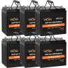 imageWeize 8V Golf Cart Battery 182AH BCI Group GC8 High Capacity ampamp Maintenance Free Deep Cycle AGM Scrubber Battery6 Pack