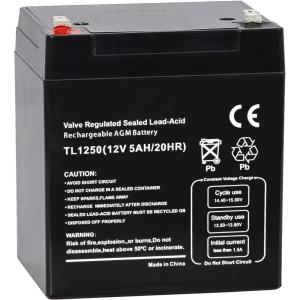 imageWEIZE 12V 9AH Battery Sealed Lead Acid Battery with F2 Terminals Rechargeable Replaces 12 Volt 8AH 10AH for Razor e200  e200s  e225  e300 APC UPS Computer Backup Power BX1300LCD 2 Pack5AH Battery
