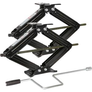 imageWEIZE Camper RV Trailer Stabilizer Leveling Scissor Jacks with Handle 24quot 9000lbs  Set of 26500lbs2P