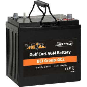 imageWeize 8V Golf Cart Battery 182AH BCI Group GC8 High Capacity ampamp Maintenance Free Deep Cycle AGM Scrubber Battery1 Pack