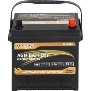 imageWeize Platinum AGM Battery BCI Group 24F Automotive Battery 120RC 710CCA 36 Months Warranty Dimensions 1075quot L x 681quot W x 898quot HGroup Size 35