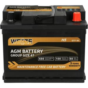 imageWeize Platinum AGM Battery BCI Group 24F Automotive Battery 120RC 710CCA 36 Months Warranty Dimensions 1075quot L x 681quot W x 898quot HGroup Size 47