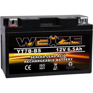 imageWeize YTZ7SBS Sealed Maintenance Free AGM Battery Replacement YTZ7S Compatible with Honda TRX450ER TRX450R ATV Motorcycle BattieresYT7B
