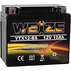 imageWeize YTZ7SBS Sealed Maintenance Free AGM Battery Replacement YTZ7S Compatible with Honda TRX450ER TRX450R ATV Motorcycle BattieresYTX12