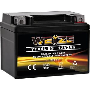 imageWeize YTZ7SBS Sealed Maintenance Free AGM Battery Replacement YTZ7S Compatible with Honda TRX450ER TRX450R ATV Motorcycle BattieresYTX4L