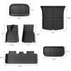 imageWeize Floor Mats ampamp Cargo Liners Fits Tesla Model Y 5Seat 2021 2022 2023 2024 All Weather TPE Floor Mats and Cargo Trunk Mats Accessories Set of 6 Mats Not Fit 7Seat