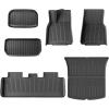 imageWeize Floor Mats ampamp Cargo Liners Fits Tesla Model Y 5Seat 2021 2022 2023 2024 All Weather TPE Floor Mats and Cargo Trunk Mats Accessories Set of 6 Mats Not Fit 7Seat
