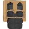 imageWeize Floor Mats and Cargo Liners for Honda CRV 2023 2024 2025 2026 Include CRV Hybrid Models All Weather Car Trunk Mat Upper Position 1st ampamp 2nd Row ampamp Trunk Liner Full Set
