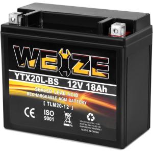 imageWeize YTX30LBS Battery Replacement Yuasa YIX30L Motorcycle Battery  Factory Sealed  Maintenance Free  High Performance ETX30L BS For Harley Davidson Polaris SportsmanYTX20L