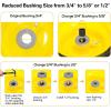imageWEIZE Universal Fit 11x4005 Flat Free Tire and Wheel Assembly Zero Turn Lawn Mower Replacement Tires 34quot4quot45quot5quot Centered Hub 34quot or 58quot or 12quotBushings Adapter Kit included Set of 2Yellow