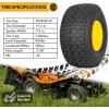 imageWEIZE Universal Fit 11x4005 Flat Free Tire and Wheel Assembly Zero Turn Lawn Mower Replacement Tires 34quot4quot45quot5quot Centered Hub 34quot or 58quot or 12quotBushings Adapter Kit included Set of 2Yellow