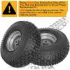 imageWEIZE Universal Fit 11x4005 Flat Free Tire and Wheel Assembly Zero Turn Lawn Mower Replacement Tires 34quot4quot45quot5quot Centered Hub 34quot or 58quot or 12quotBushings Adapter Kit included Set of 2Gray