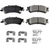 imageWEIZE Front Disc Brake Pads and Rotors Kit for Truck ampamp Tow with CarbonFiber Ceramic Brake Pads Fit for Chevy Silverado Suburban 1500 GMC Yukon Sierra Cadillac Escalade ESV EXT XTSChevy Silverado 1500 9906 Rear