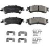 imageWEIZE Front Disc Brake Pads and Rotors Kit for Truck ampamp Tow with CarbonFiber Ceramic Brake Pads Fit for Chevy Silverado Suburban 1500 GMC Yukon Sierra Cadillac Escalade ESV EXT XTSChevy Silverado 1500 9906 FrontRear