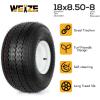 imageWEIZE 2 Pack 18X8508 18858 Golf Cart Tires with Wheel Assembly 4 Lug 4quot Center Fit Club Car Cushman EZGOWhite