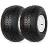 imageWEIZE 2 Pack 18X8508 18858 Golf Cart Tires with Wheel Assembly 4 Lug 4quot Center Fit Club Car Cushman EZGOWhite