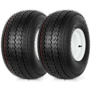 imageWEIZE 2 Pack 18X8508 18858 Golf Cart Tires with Wheel Assembly 4 Lug 4quot Center Fit Club Car Cushman EZGOWhite