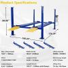 imageWeize 8500 lbs 4 Post Car Lift with Casters Kits Four Post Parking Lift 4Post Portable Storage Service Home Parking Lift8500lbs