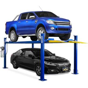 imageWeize 8500 lbs 4 Post Car Lift with Casters Kits Four Post Parking Lift 4Post Portable Storage Service Home Parking Lift8500lbs