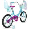 imageWEIZE Girls Bike for 312 Years Old Kids 14 16 20 Inch Kids Bike with Training Wheels Streamers Basket and Doll Seat Children Bicycles with Coaster Brake Multiple ColorsBlue